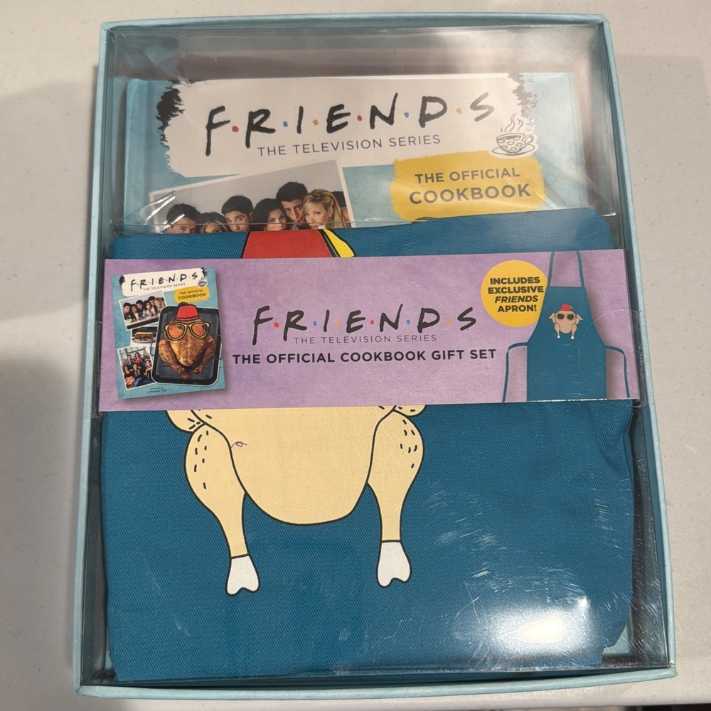 Friends Official Cookbook Gift Set Apron New In Box TV Show Gift